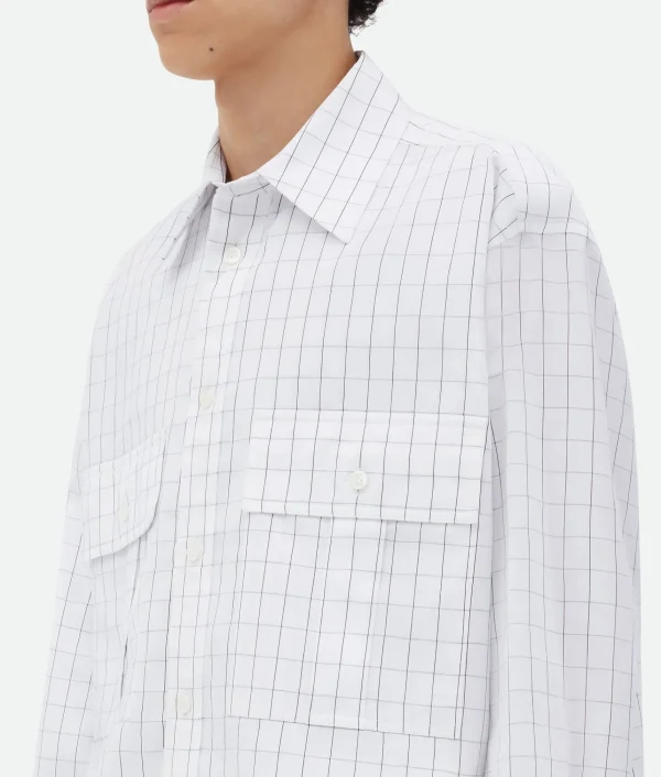 Bottega Veneta Crisp Cotton Silk Double Layer Shirt> Shirts