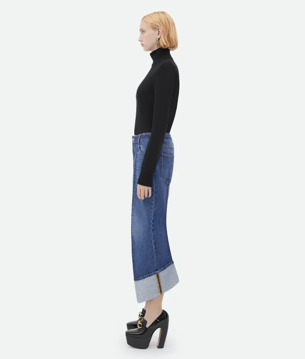 Bottega Veneta Curved Shape Denim>Women Trousers And Shorts | Denim
