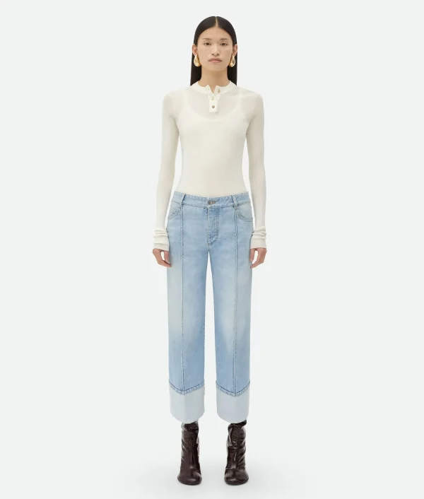 Bottega Veneta Curved Shape ed Denim>Women Denim