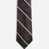 Bottega Veneta Diagonal Printed Leather Stripe Tie> Scarves And Ties