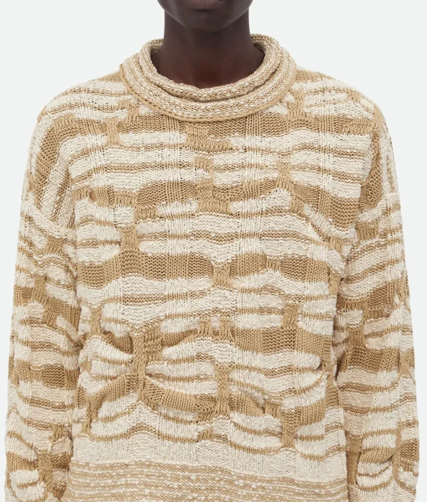 Bottega Veneta Distorted Stripe Cotton Jumper> Knitwear