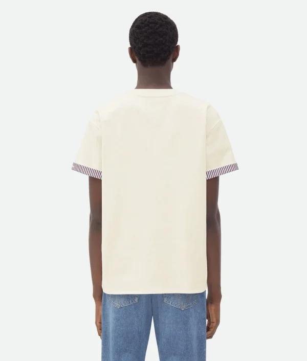 Bottega Veneta Double Layer Striped Cotton T-Shirt> T-Shirts
