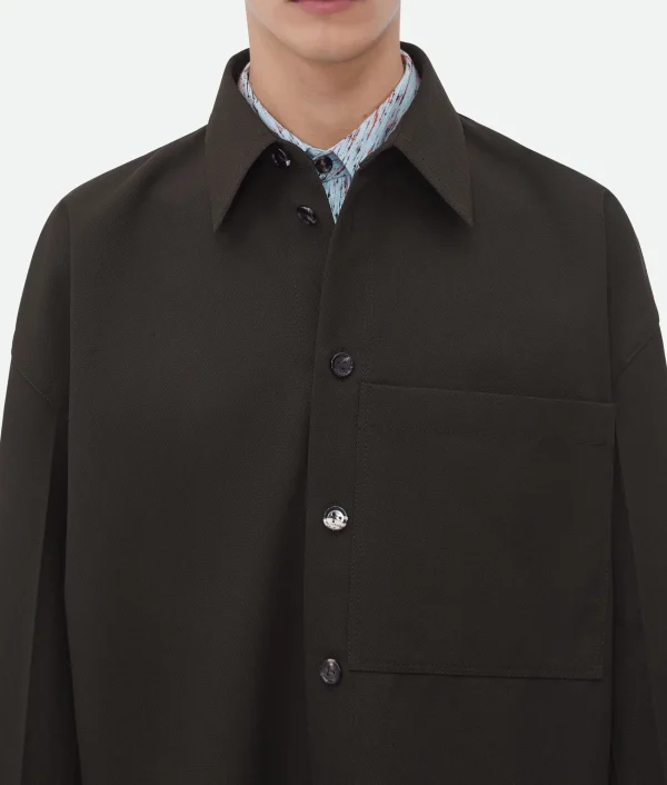 Bottega Veneta Dry Mouline Wool Overshirt> Jackets