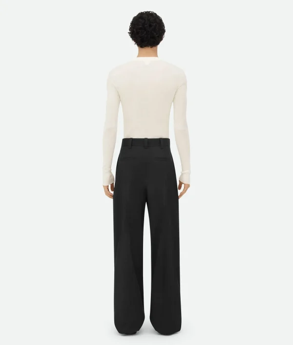 Bottega Veneta Dry Mouline Wool Trousers> Trousers And Shorts
