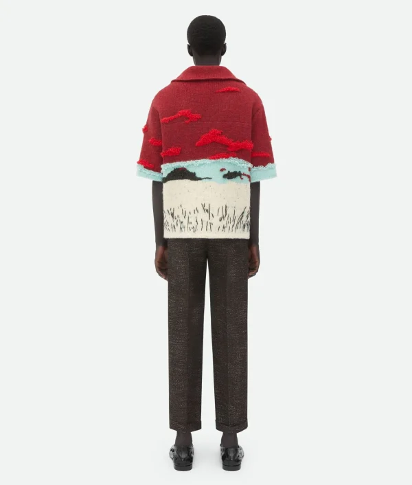 Bottega Veneta Embroidered Intarsia Wool Shirt> Shirts