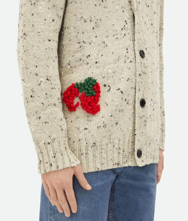 Bottega Veneta Embroidered Linen Cardigan> Knitwear