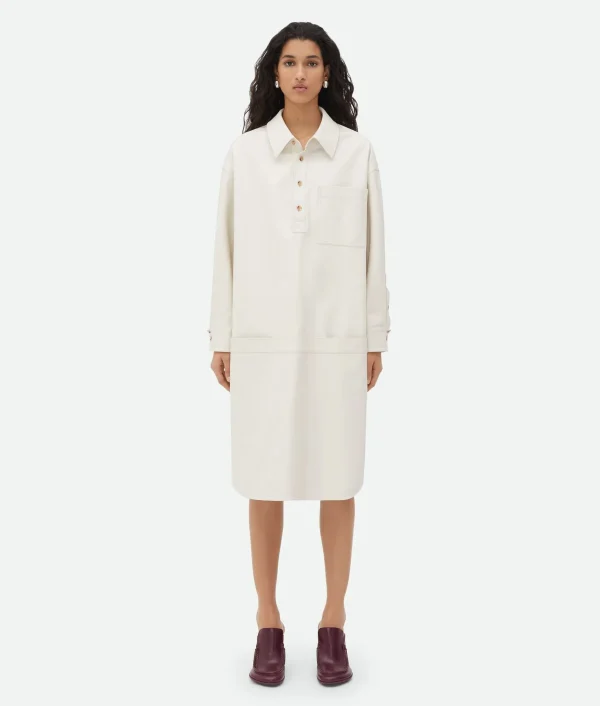 Bottega Veneta English Embroidery Leather Dress>Women Leather | Dresses
