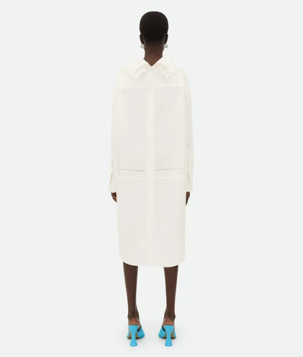 Bottega Veneta English Embroidery Linen Dress>Women Dresses