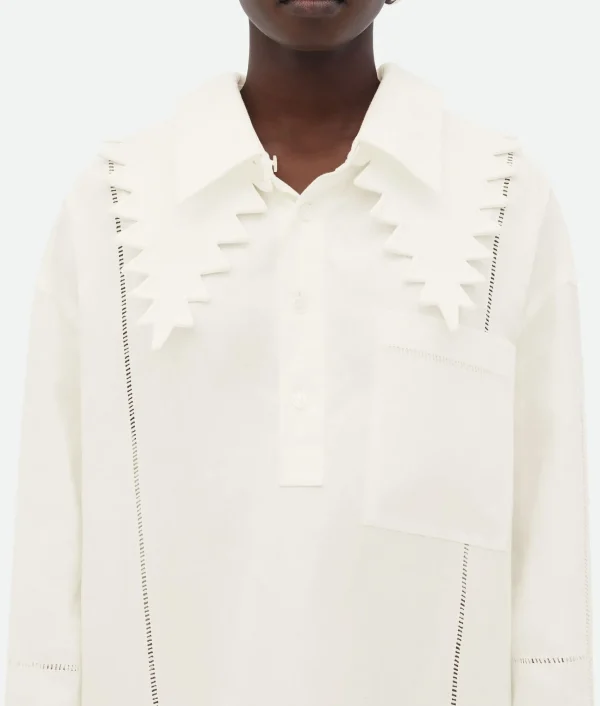 Bottega Veneta English Embroidery Linen Dress>Women Dresses
