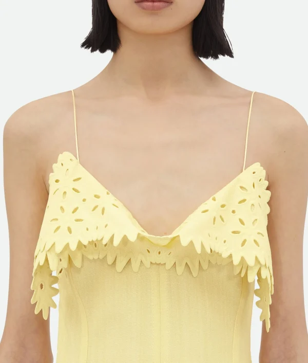 Bottega Veneta English Embroidery Viscose And Silk Dress>Women Dresses