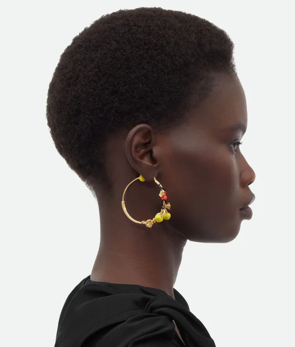 Bottega Veneta Flower Hoop Earrings>Women Earrings