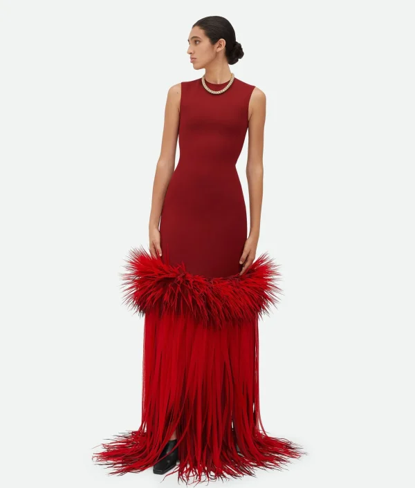 Bottega Veneta Fluid Viscose Organza Dress>Women Dresses