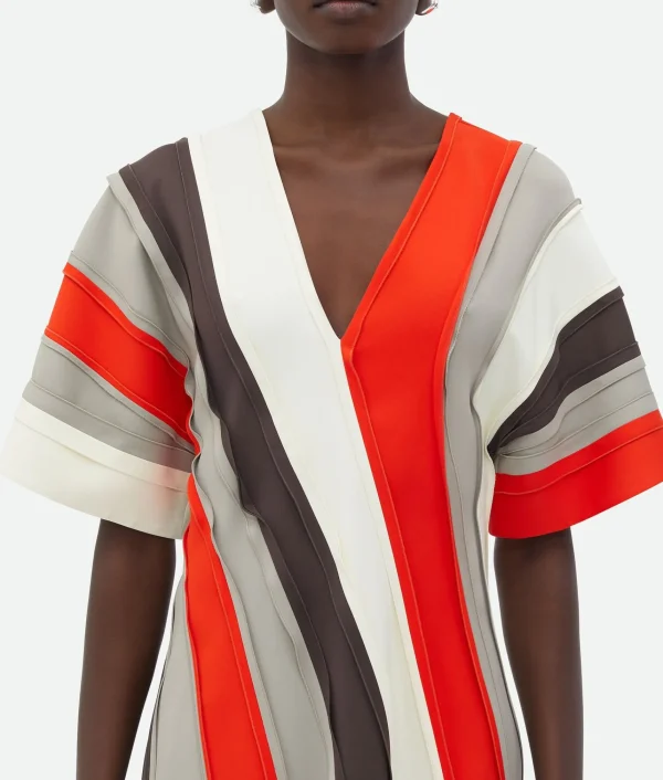 Bottega Veneta Fluid Viscose Stripe Dress>Women Dresses