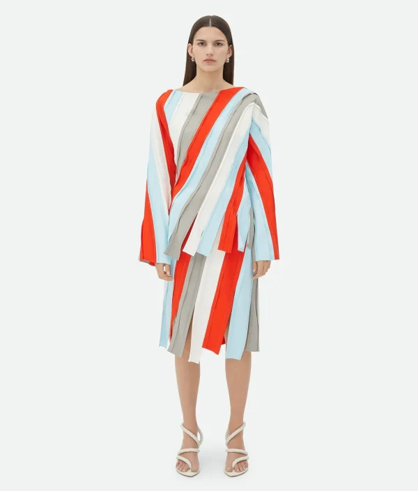 Bottega Veneta Fluid Viscose Stripe Top>Women Tops And T-Shirts