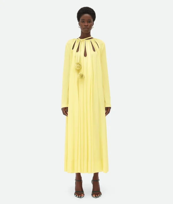 Bottega Veneta Fluid Viscose Twill Long Dress>Women Dresses