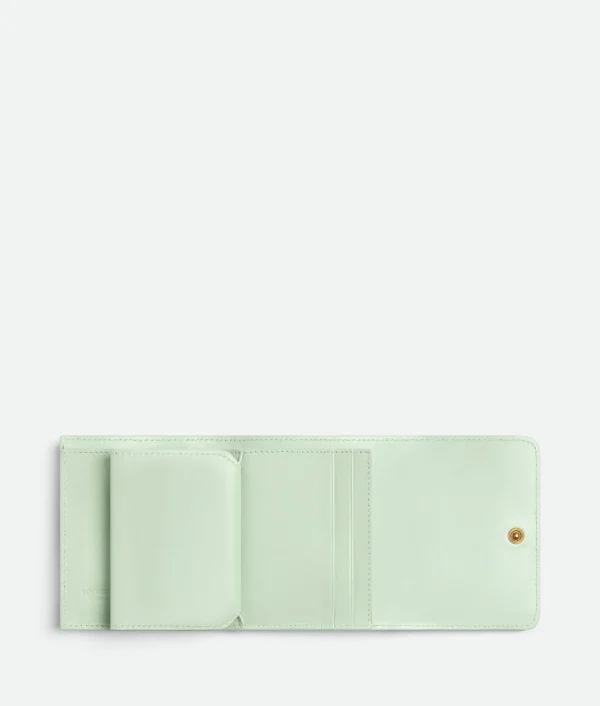 Bottega Veneta Intrecciato Tri-Fold Wallet With Origami Coin Purse>Women Small Wallets
