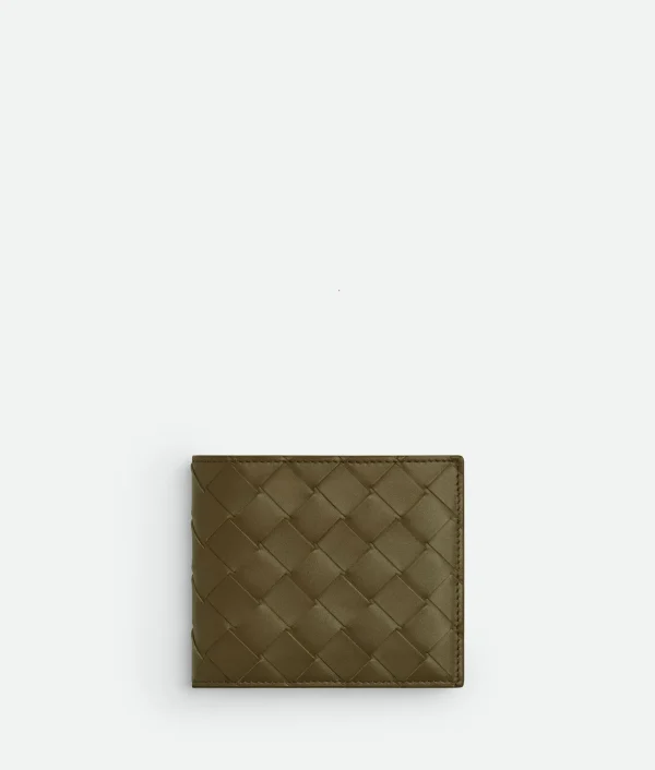 Bottega Veneta Intrecciato Bi-Fold Wallet With Exterior Pocket> Small Wallets