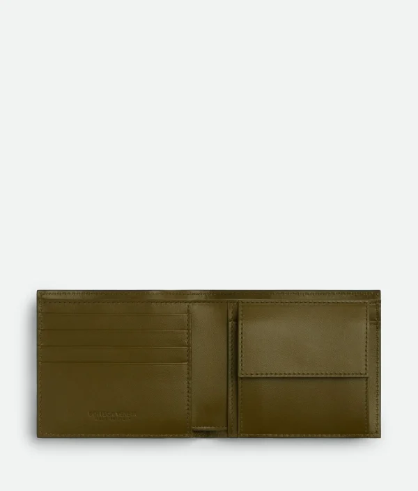 Bottega Veneta Intrecciato Bi-Fold Wallet With Coin Purse> Small Wallets
