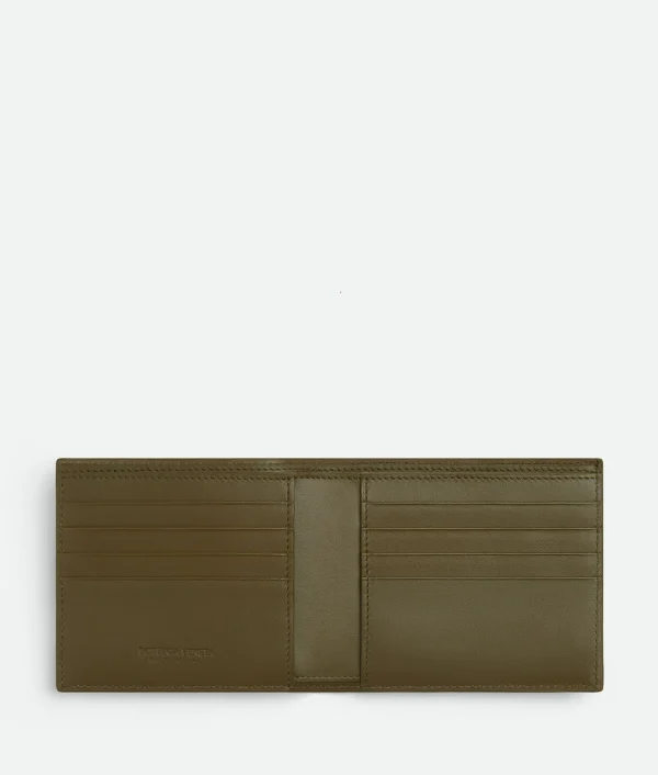 Bottega Veneta Intrecciato Bi-Fold Wallet With Exterior Pocket> Small Wallets