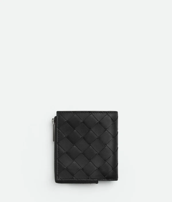 Bottega Veneta Intrecciato Bi-Fold Wallet With Zip> Small Wallets