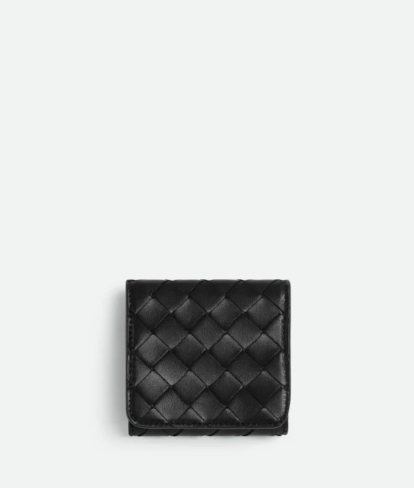 Bottega Veneta Intrecciato Compact Tri-Fold Wallet>Women Small Wallets
