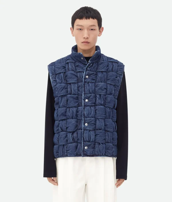 Bottega Veneta Intrecciato Denim Gilet> Denim
