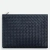 Bottega Veneta Intrecciato Half Zipped Pouch> Pouches