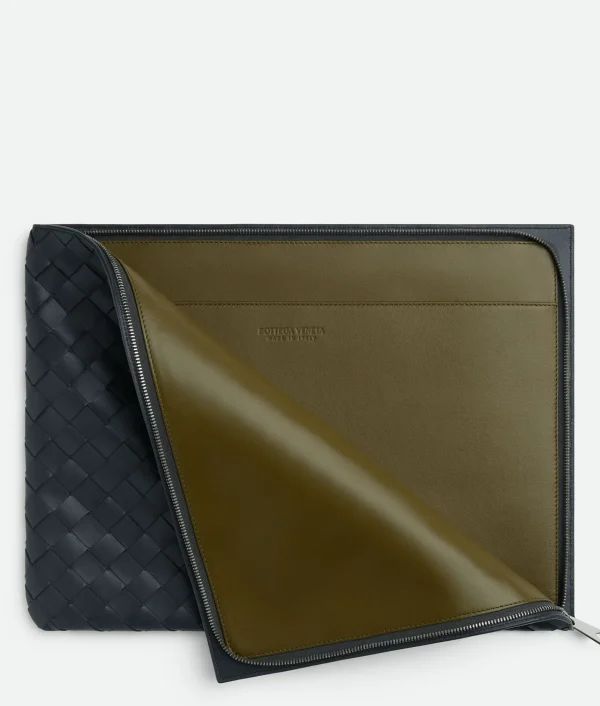 Bottega Veneta Intrecciato Half Zipped Pouch> Pouches