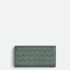 Bottega Veneta Intrecciato Large Flap Wallet>Women Long Wallets