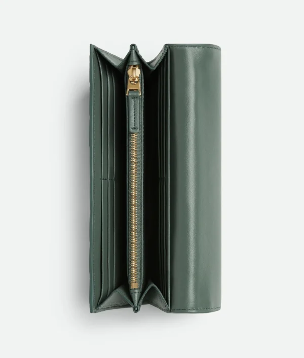 Bottega Veneta Intrecciato Large Flap Wallet>Women Long Wallets