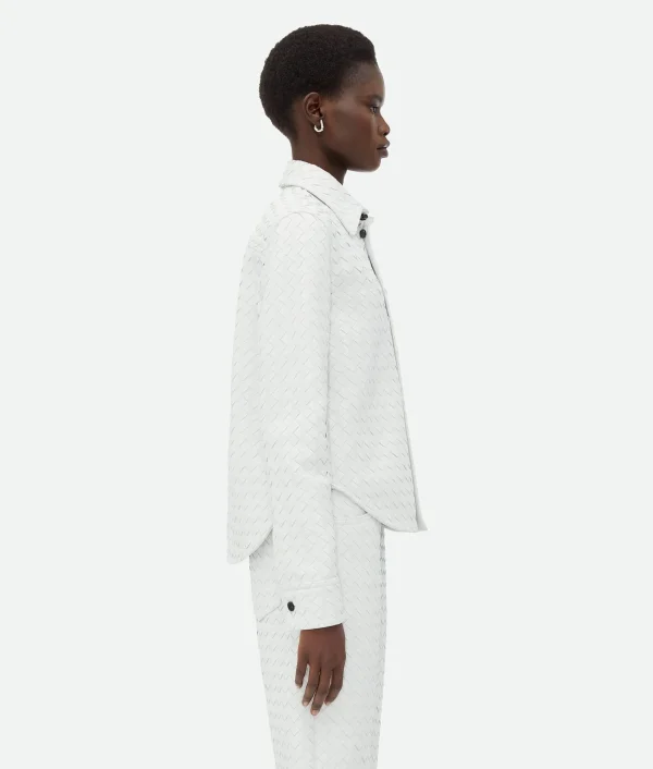 Bottega Veneta Intrecciato Leather Shirt>Women Shirts | Leather