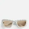 Bottega Veneta Intrecciato Rectangular Sunglasses> Sunglasses