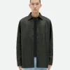 Bottega Veneta Intrecciato Relaxed Leather Shirt> Leather