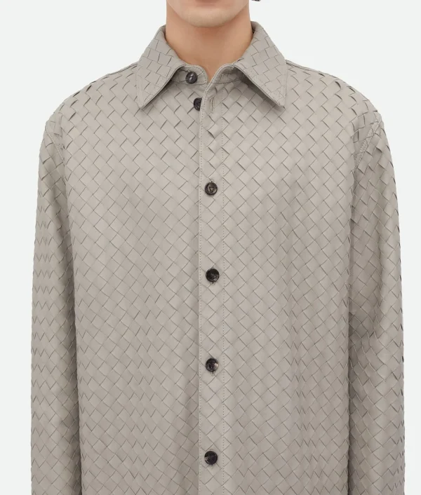 Bottega Veneta Intrecciato Relaxed Leather Shirt> Shirts | Leather