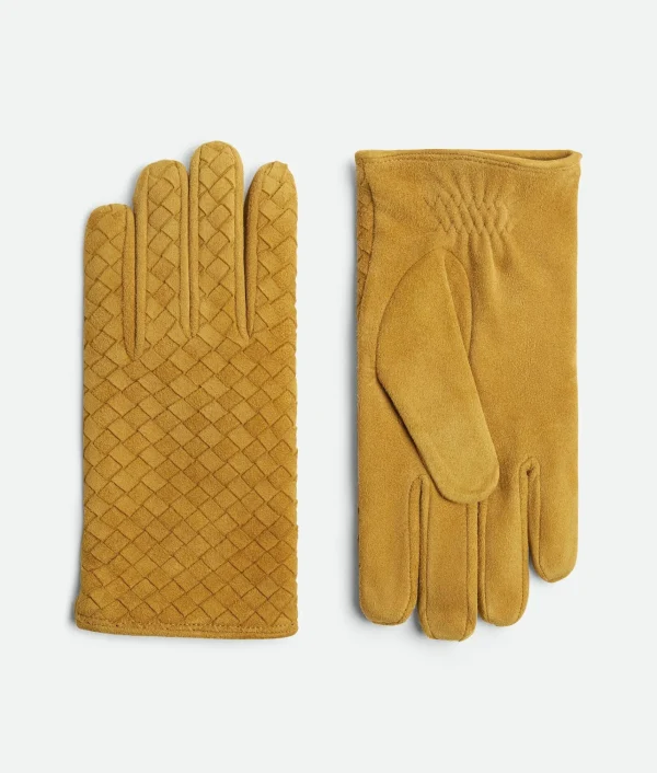 Bottega Veneta Intrecciato Suede Leather Gloves> Gloves