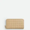 Bottega Veneta Intrecciato Zip Around Wallet>Women Long Wallets