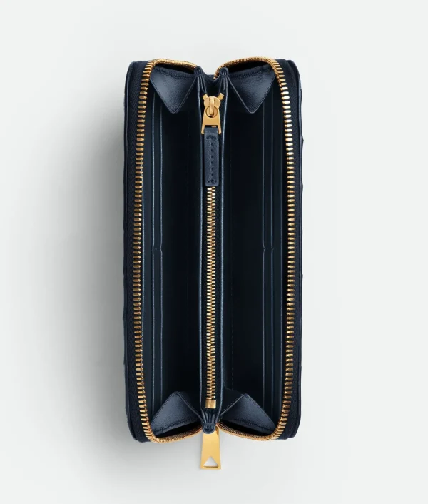Bottega Veneta Intrecciato Zip Around Wallet>Women Long Wallets