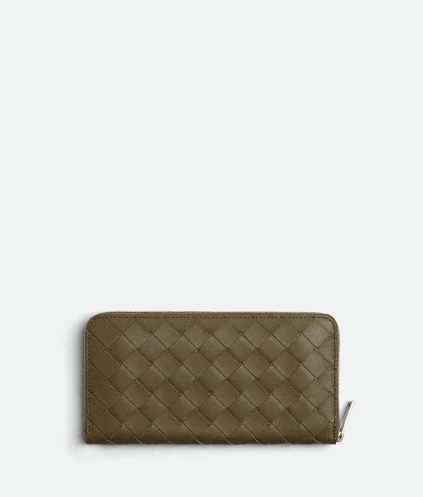 Bottega Veneta Intrecciato Zip Around Wallet> Long Wallets