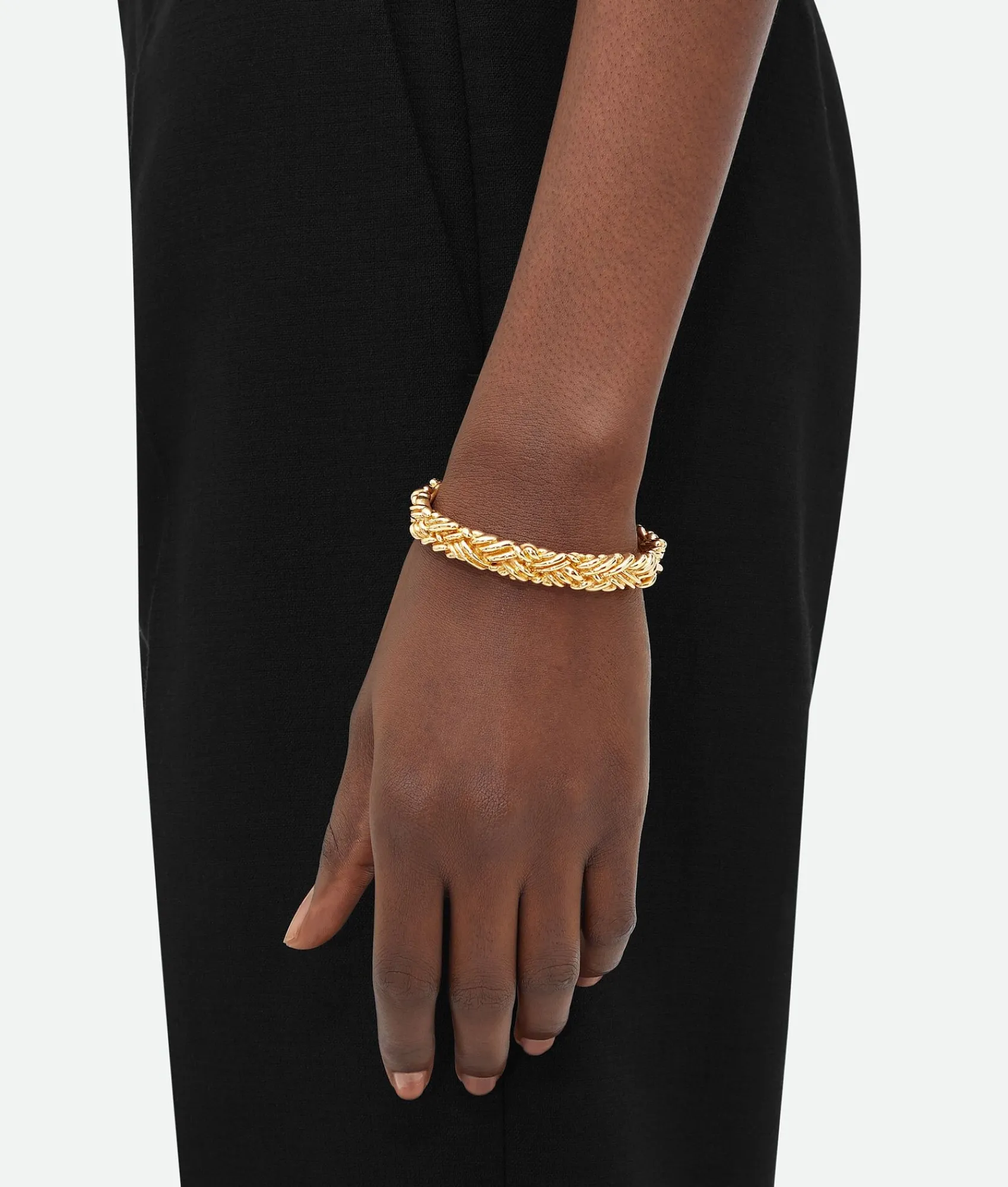 intreccio_thin_cuff_brace_1.webp Bottega Veneta Intreccio Thin Cuff Bracelet>Women Bracelets