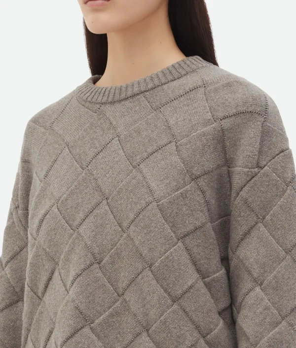 Bottega Veneta Intreccio Wool Sweater>Women Knitwear