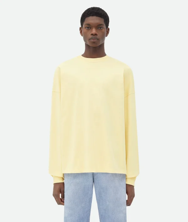 Bottega Veneta Jersey Oversized Long Sleeve T-Shirt> T-Shirts