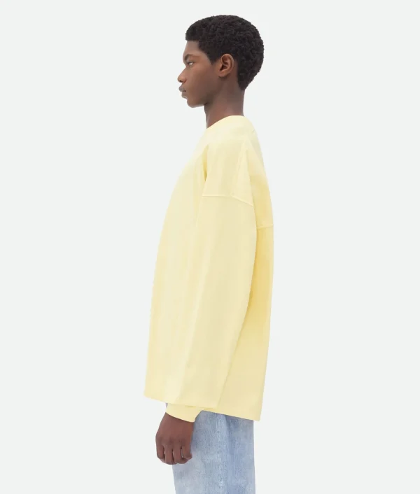 Bottega Veneta Jersey Oversized Long Sleeve T-Shirt> T-Shirts