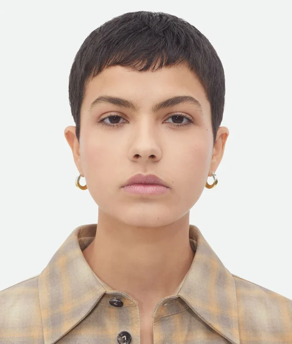 Bottega Veneta Joint Hoop Earrings>Women Earrings