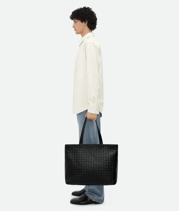 Bottega Veneta Large Intrecciato Zipped Tote> Shopper