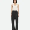 Bottega Veneta Leather Rounded Leg Trousers>Women Trousers And Shorts | Leather
