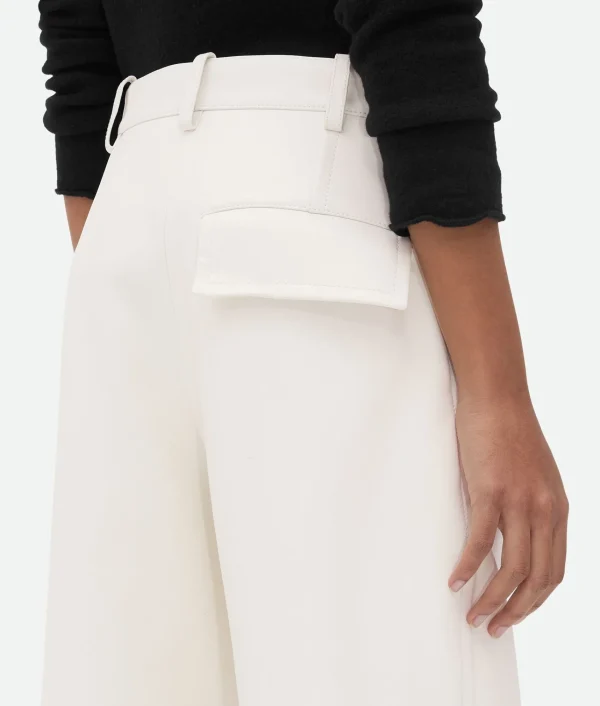 Bottega Veneta Leather Rounded Leg Trousers>Women Trousers And Shorts | Leather