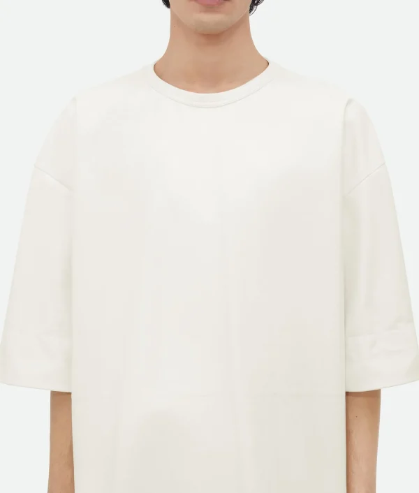 Bottega Veneta Leather T-Shirt> T-Shirts | Leather