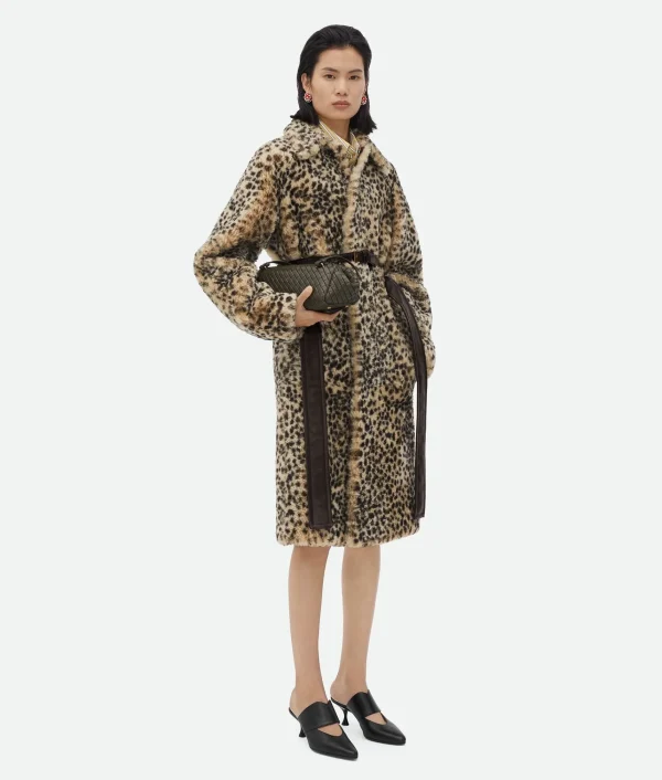 Bottega Veneta Leopard Print Shearling Coat>Women Coats
