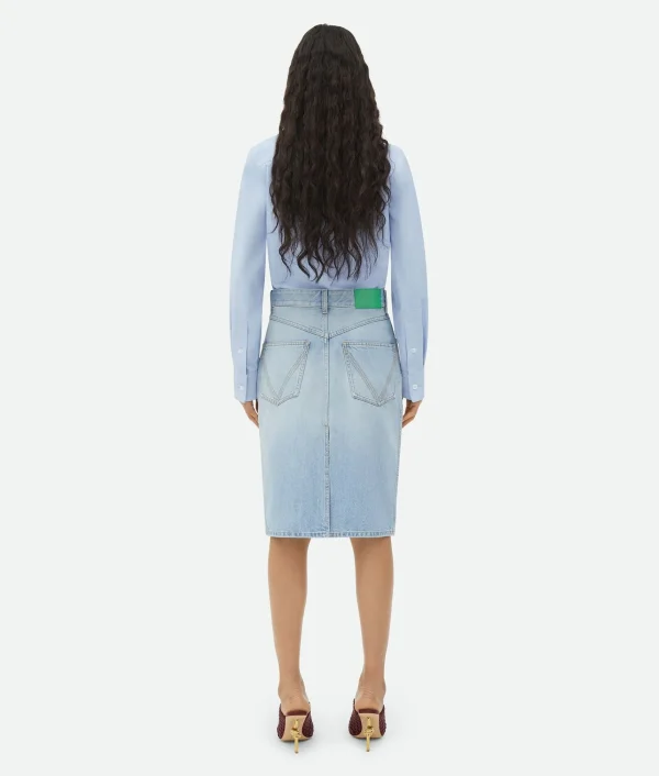 Bottega Veneta ed Denim Midi Skirt>Women Skirts | Denim
