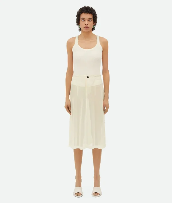 Bottega Veneta Light Cotton Gauze Skirt>Women Skirts